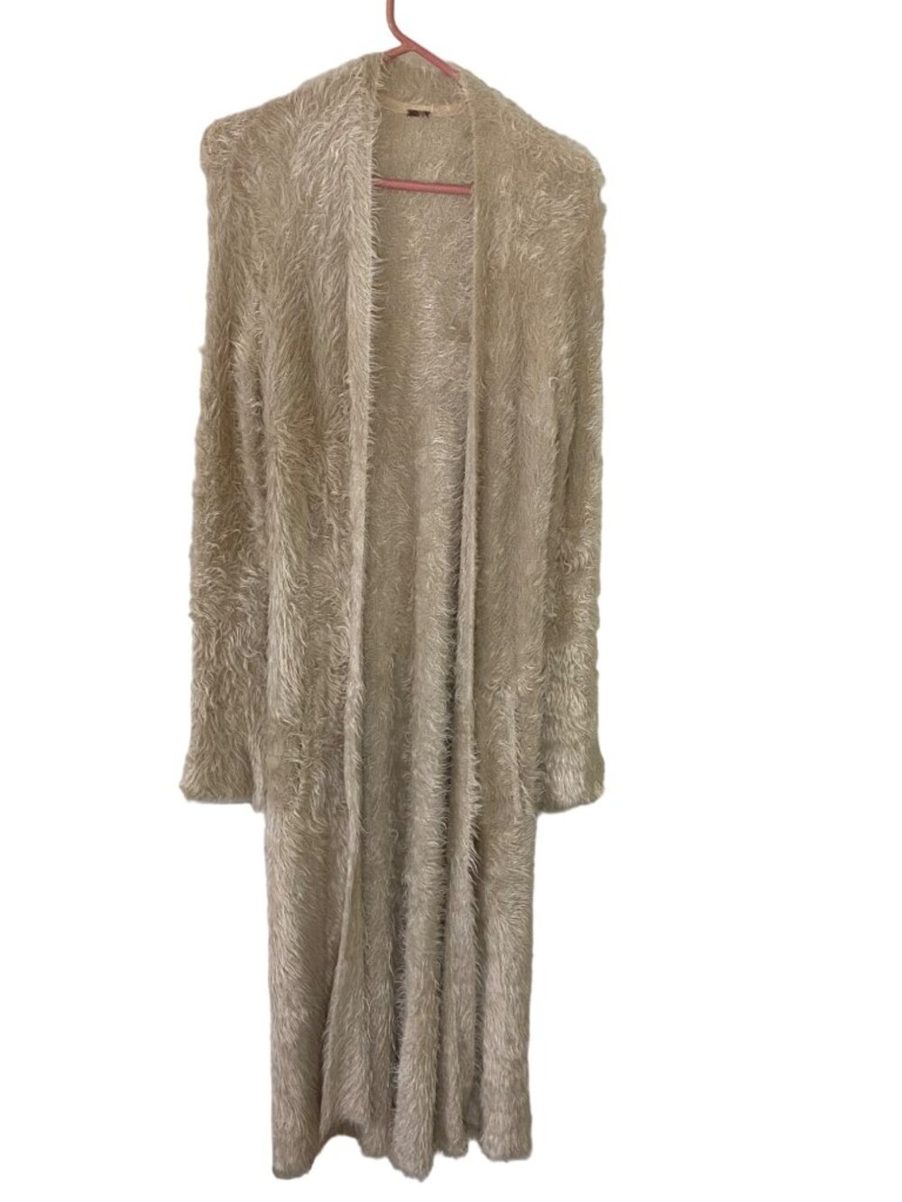 Free People Women's Creal Eyelash Open Front Maxi Cardigan - XL